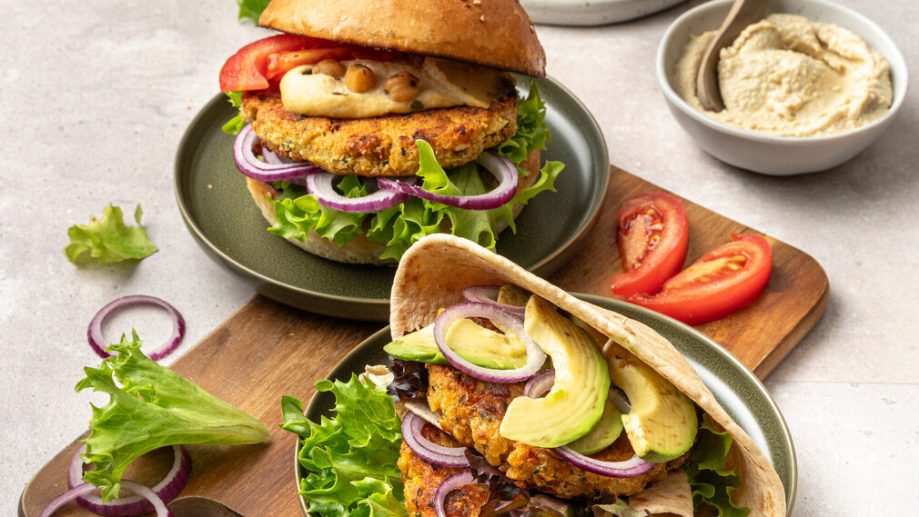 Falafel und Linsen Burger