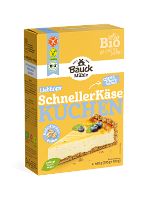 Schneller Käsekuchen glutenfrei Bio