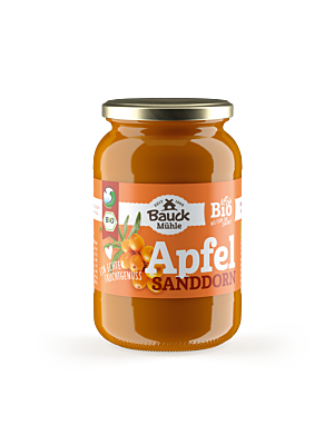 Apfel-Sanddornmus gesüßt Bio