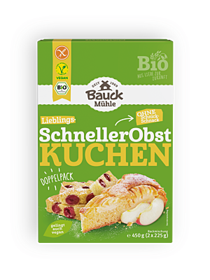 Schneller Obstkuchen glutenfrei Bio