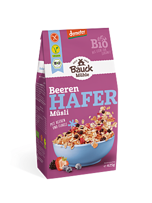 Hafer Müsli Beeren Demeter glutenfrei