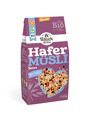 Hafer Müsli Beeren Demeter glutenfrei