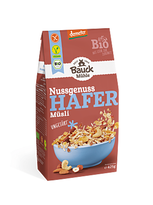 Hafer Müsli Nussgenuss Demeter glutenfrei
