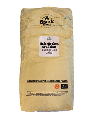 Haferflocken Großblatt glutenfrei Bio 25kg