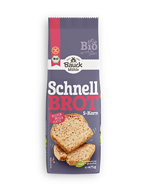 Schnellbrot 5-Korn glutenfrei Bio