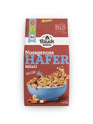 Hafer Müsli Nussgenuss Demeter glutenfrei