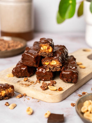 Vegane Schoko-Erdnuss Riegel