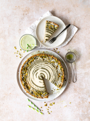 Schneller Matcha Käsekuchen