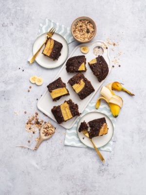 Upside Down Schoko-Bananen Oatmeal