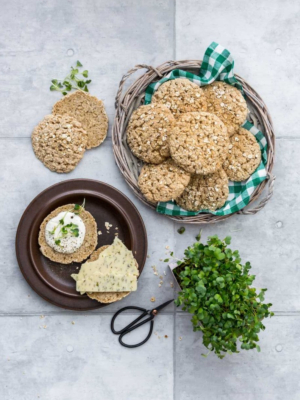 Flache Haferbrötchen