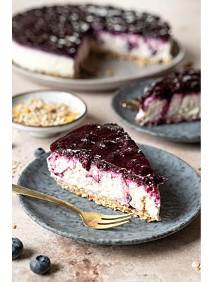 Blaubeer Knusper Cheesecake