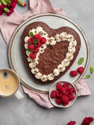 Herz-Brownie zum Valentinstag