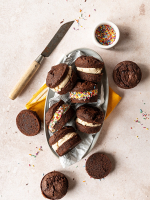 Brownies Eissandwiches aus dem Airfryer