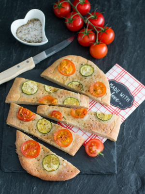 Bunte Gemüse Focaccia