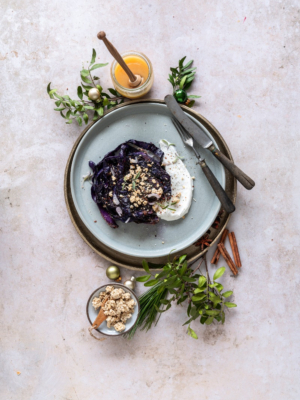 Gebackener Rotkohl mit Hafer Crunchy