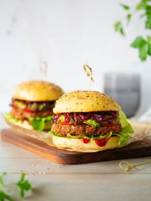 Veganer Hafer BBQ Burger