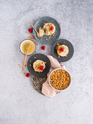 Honig Parfait mit Haferpops