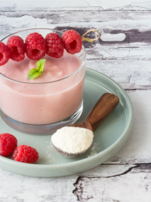 Kokos-Himbeer-Bananen-Shake