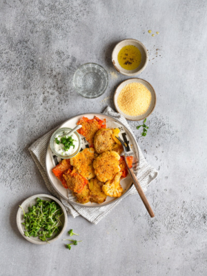 Smashed Veggies mit Paniermehl