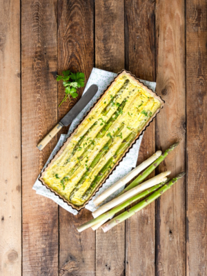Spargel-Tarte mit Dinkelmehl Vollkorn