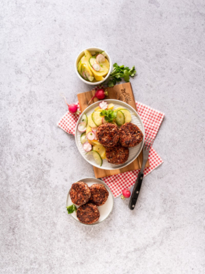 Veggie - Frikadellen mit bayrischem Kartoffelsalat