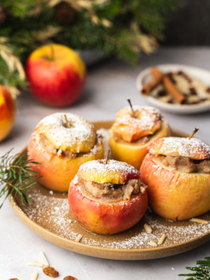 Gefüllte Bratäpfel mit Zimt-Grieß