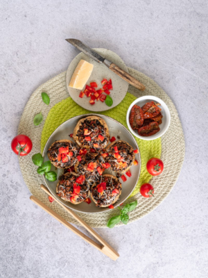 Gefüllte Champignons