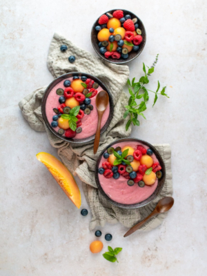 Himbeer-Grießpudding