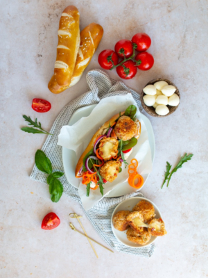 Mozzarella-Tomatenburger-Bällchen