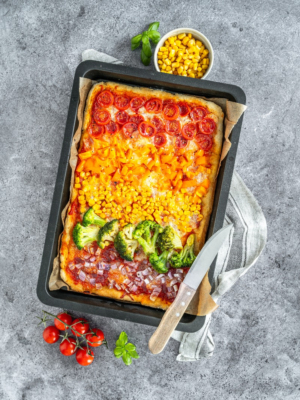 Regenbogen Pizza