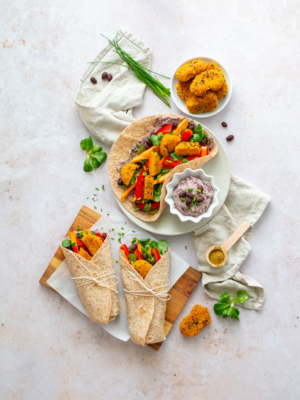 Wraps mit Gold-Nuggets